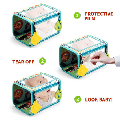 Baby Mirror Cloth Book, 1 Count Early Education Sensory Baby Toys, Double-Sided Playing Baby Toys, Educational Toys for 0-3 Years Old Babies, Learning Materials
