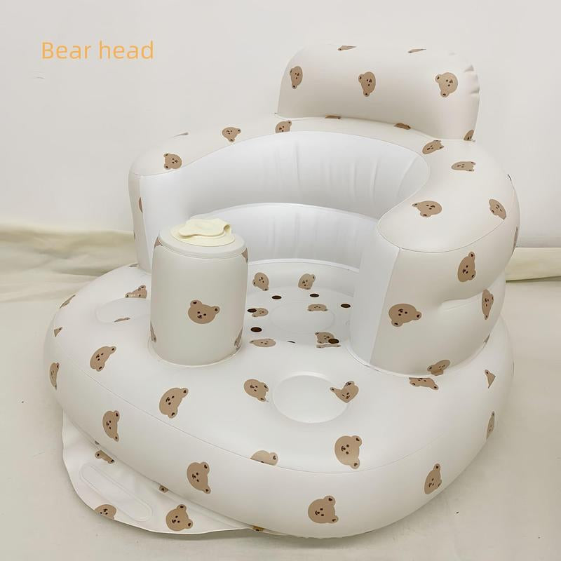 Cute Inflatable Baby Seat, Plant Pattern Inflatable Baby Sofa, Inflatable Baby Chair for Babies