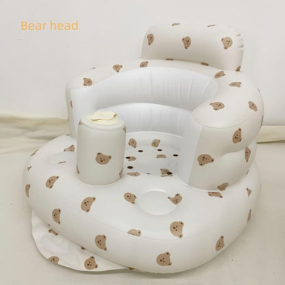 Cute Inflatable Baby Seat, Plant Pattern Inflatable Baby Sofa, Inflatable Baby Chair for Babies