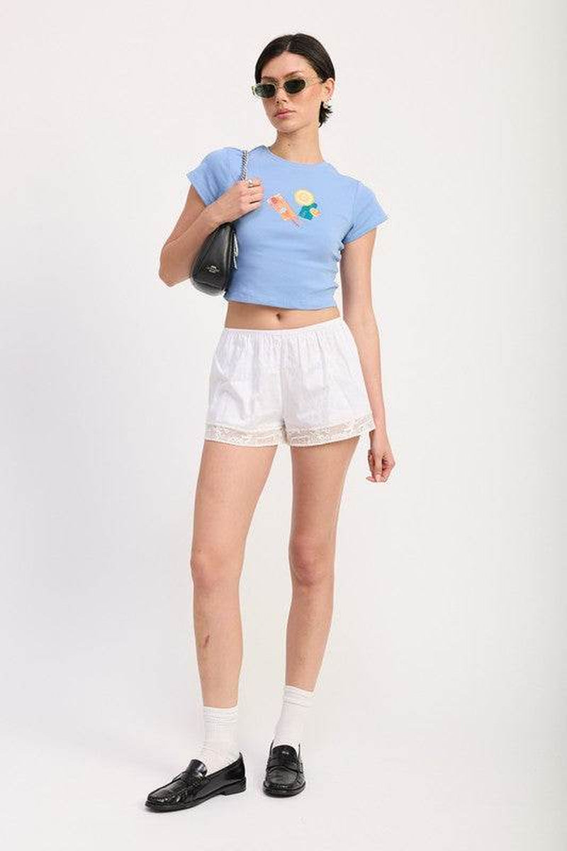EMBROIDERED GRAPHIC BABY TEE