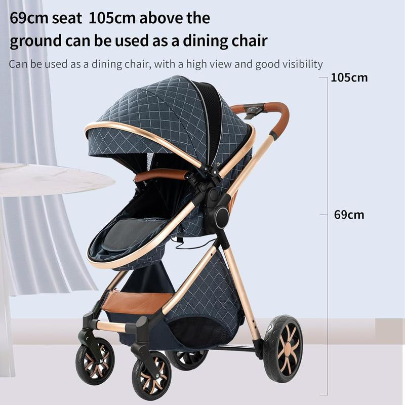 [Weekly Picks] Baby Stroller, Deals for You Days, 4-In-1 Portable & Foldable Toddler Stroller with Sunshade, High Quality & Lightweight Travel Stroller for Babies Outdoor Fun, Adjustable Stroller and Accessories Combo Set, One-Click Folding.]