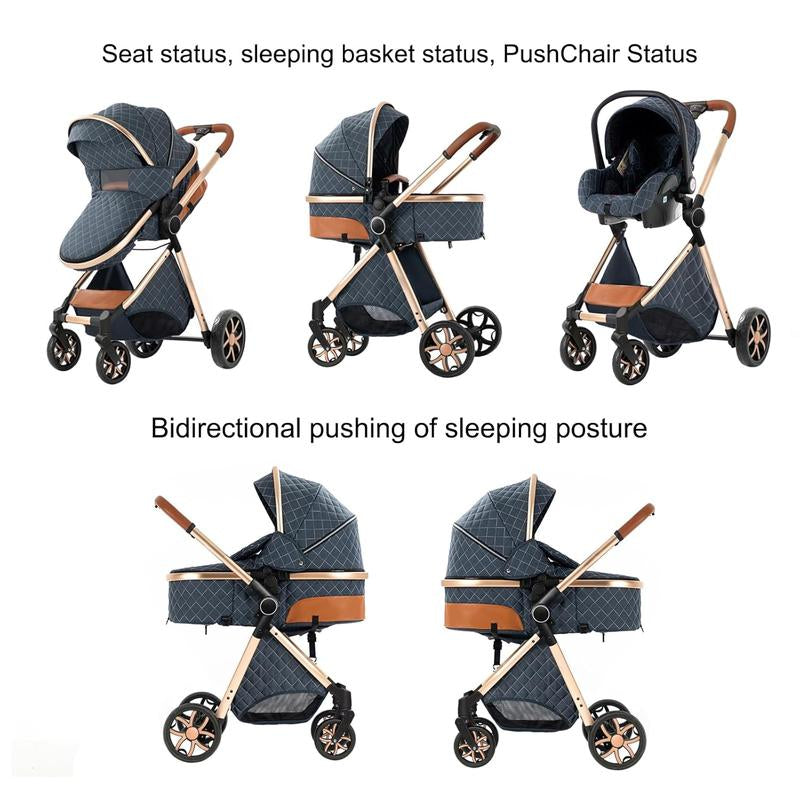 [Weekly Picks] Baby Stroller, Deals for You Days, 4-In-1 Portable & Foldable Toddler Stroller with Sunshade, High Quality & Lightweight Travel Stroller for Babies Outdoor Fun, Adjustable Stroller and Accessories Combo Set, One-Click Folding.]