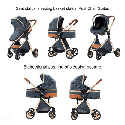 [Weekly Picks] Baby Stroller, Deals for You Days, 4-In-1 Portable & Foldable Toddler Stroller with Sunshade, High Quality & Lightweight Travel Stroller for Babies Outdoor Fun, Adjustable Stroller and Accessories Combo Set, One-Click Folding.]