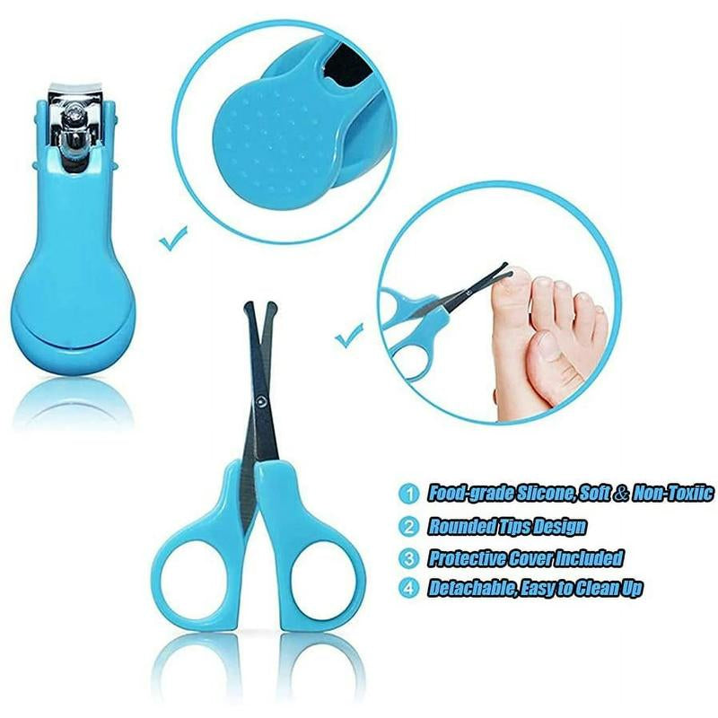 Baby Grooming Kit, Newborn Essentials Health Care All in 1 Set, Baby Must Have Accessories, Blue & Pink