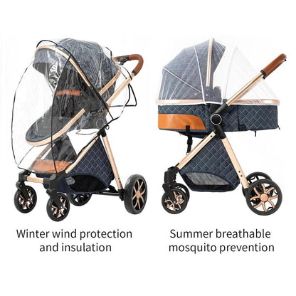 [Weekly Picks] Baby Stroller, Deals for You Days, 4-In-1 Portable & Foldable Toddler Stroller with Sunshade, High Quality & Lightweight Travel Stroller for Babies Outdoor Fun, Adjustable Stroller and Accessories Combo Set, One-Click Folding.]