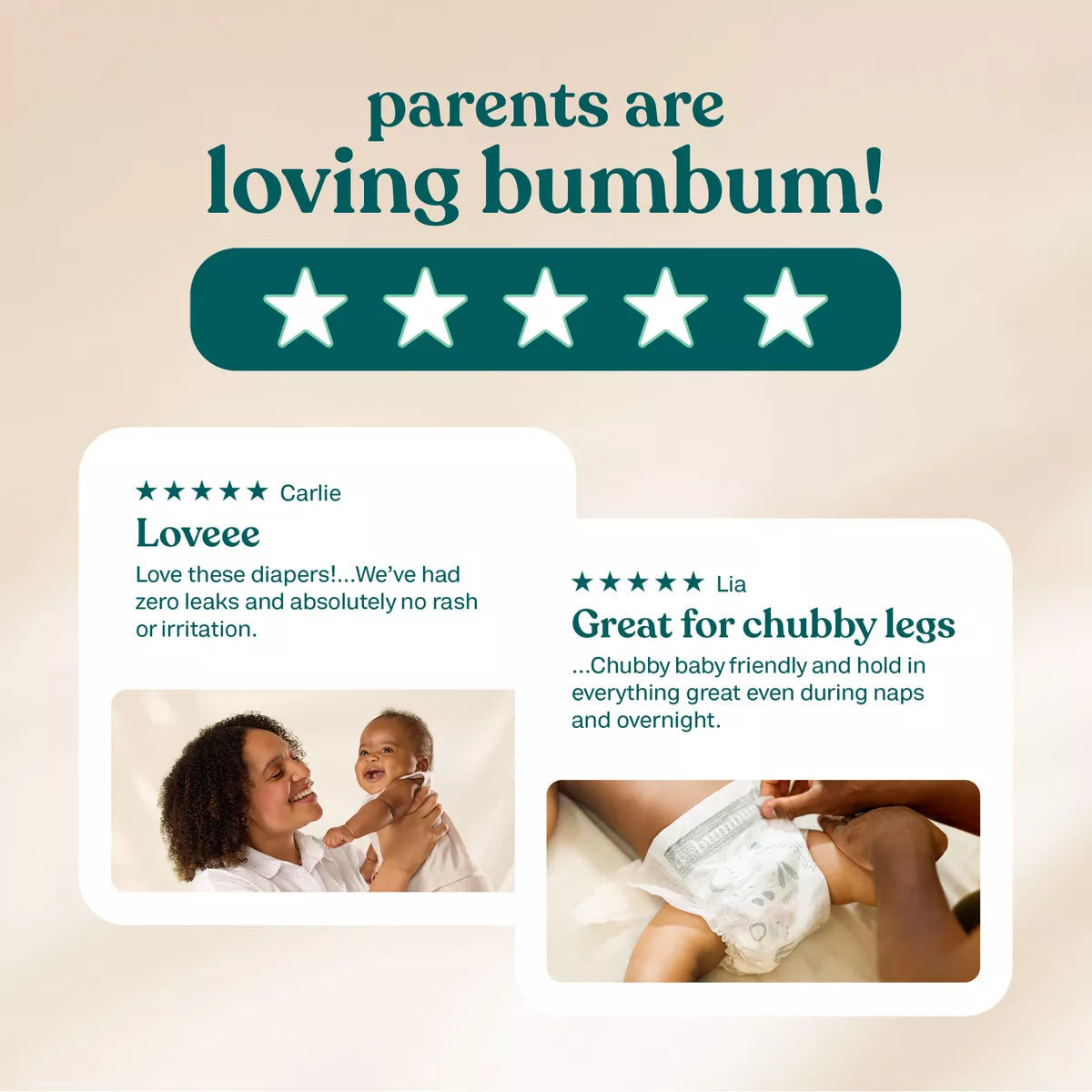 Bumbum Luxury Fragrance-Free Disposable Diapers - (Select Size and Count)