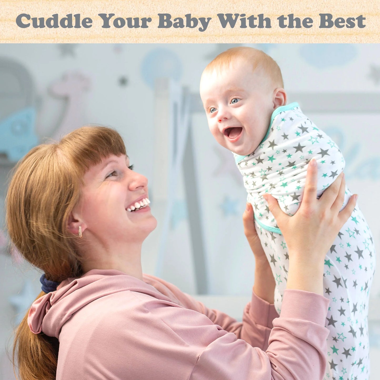 Swaddles for Newborns – 3-Pack Infant Swaddles 3-6 Months – Adjustable Swaddle Sleep Sack – Soft Organic Cotton Baby Wrap for Safe & Cozy Sleep