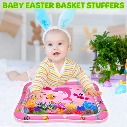 ZMLM Baby Tummy Time Water Mat for Babies: Baby Toys Gifts for Newborn Infant 3 6 9 12 Month Boy Girl Inflatable Activity Playmat Sensory Mat Toddler Belly Time Pat Indoor Summer Gifts (Pink)