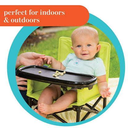 Summer Infant Pop and Sit Portable Booster Lightweight Green Removable Tray