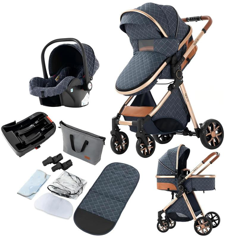 [Weekly Picks] Baby Stroller, Deals for You Days, 4-In-1 Portable & Foldable Toddler Stroller with Sunshade, High Quality & Lightweight Travel Stroller for Babies Outdoor Fun, Adjustable Stroller and Accessories Combo Set, One-Click Folding.]