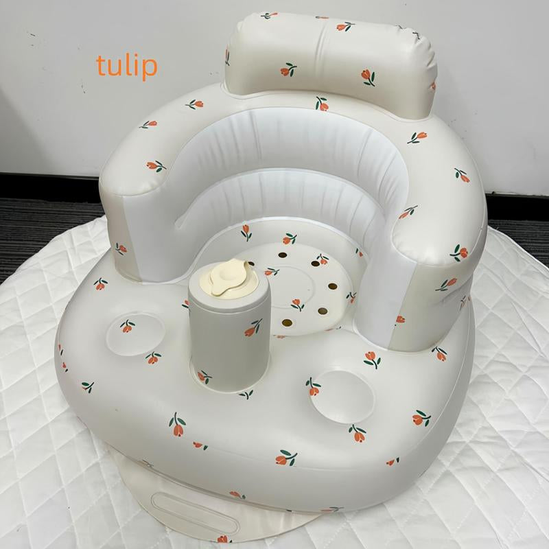 Cute Inflatable Baby Seat, Plant Pattern Inflatable Baby Sofa, Inflatable Baby Chair for Babies