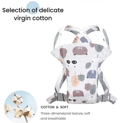 4 in 1 Baby Carrier,Ergonomic Infant Carrier Backpack,Breathable Front Back Carrying Wrap Seat for Newborn Toddlers up to 33 Lbs,Colorful