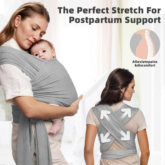 Baby Solid Color Carrier Wrap for Comfortable Baby Wearing, Soft and Breathable Fabric for Infants, Ideal for Travel and Daily Use, Cozy Wrap Carrier, Newborn Sling Carriers, Adjustable Lightweight Ergonomic Carrier