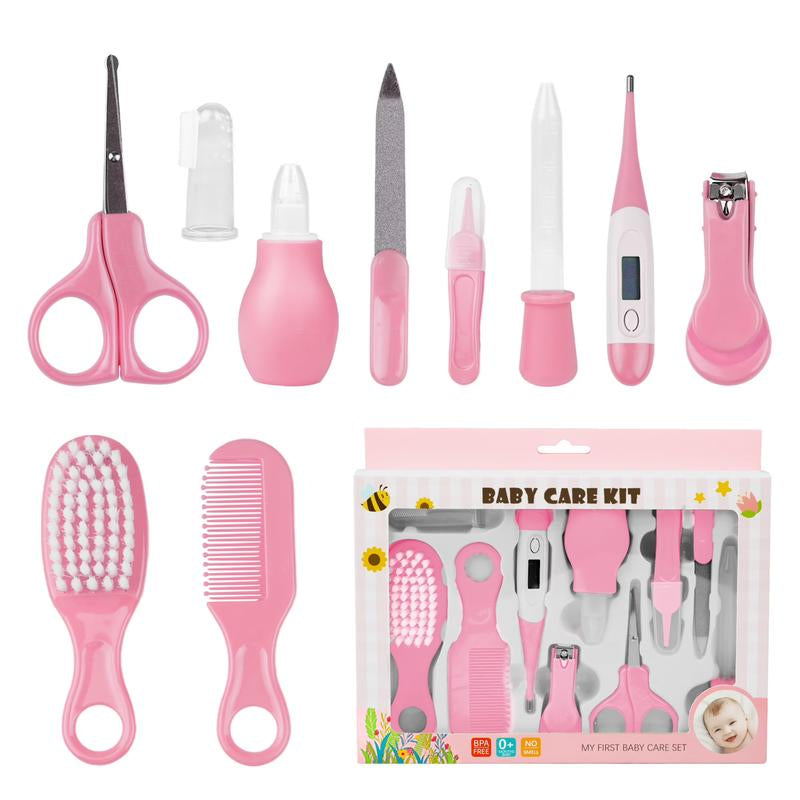Baby Grooming Kit, Newborn Essentials Health Care All in 1 Set, Baby Must Have Accessories, Blue & Pink