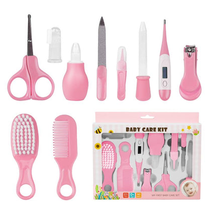 Baby Grooming Kit, Newborn Essentials Health Care All in 1 Set, Baby Must Have Accessories, Blue & Pink