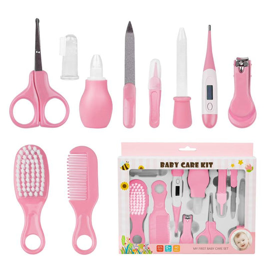 Baby Grooming Kit, Newborn Essentials Health Care All in 1 Set, Baby Must Have Accessories, Blue & Pink