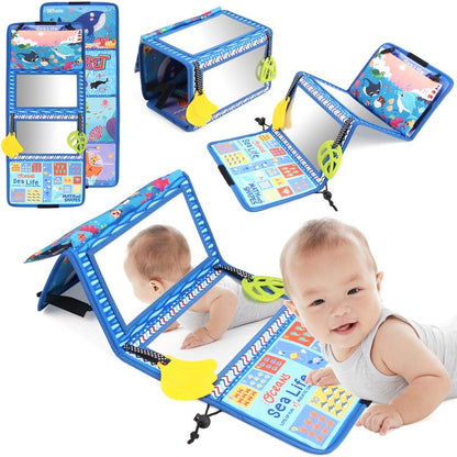 Baby Mirror Cloth Book, 1 Count Early Education Sensory Baby Toys, Double-Sided Playing Baby Toys, Educational Toys for 0-3 Years Old Babies, Learning Materials
