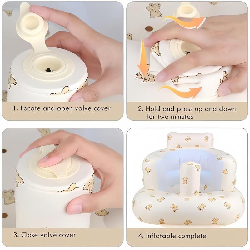 Cute Inflatable Baby Seat, Plant Pattern Inflatable Baby Sofa, Inflatable Baby Chair for Babies