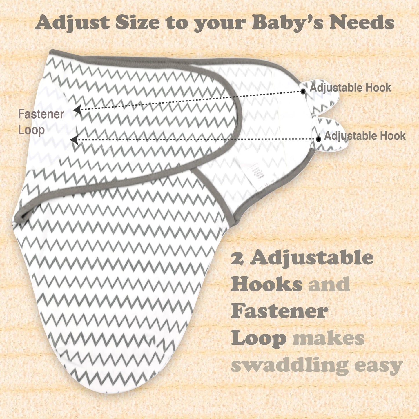 Swaddles for Newborns – 3-Pack Infant Swaddles 3-6 Months – Adjustable Swaddle Sleep Sack – Soft Organic Cotton Baby Wrap for Safe & Cozy Sleep