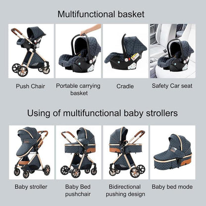 [Weekly Picks] Baby Stroller, Deals for You Days, 4-In-1 Portable & Foldable Toddler Stroller with Sunshade, High Quality & Lightweight Travel Stroller for Babies Outdoor Fun, Adjustable Stroller and Accessories Combo Set, One-Click Folding.]