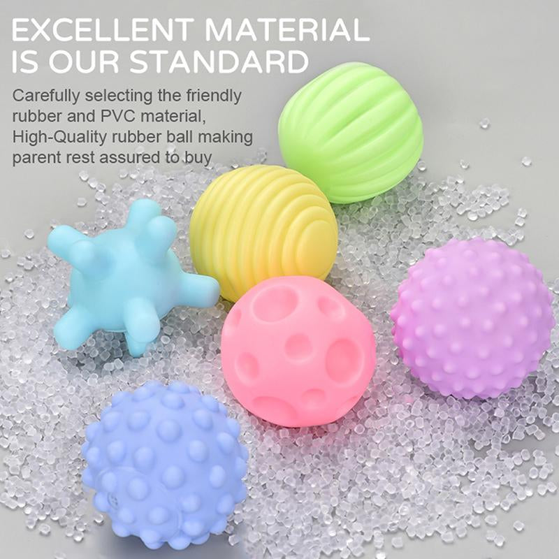 Baby Sensory Ball Toy, Soft Textured Grasping Ball, Baby Touch Training Ball, Perfect Gift for Babies, Soft Ball Design
