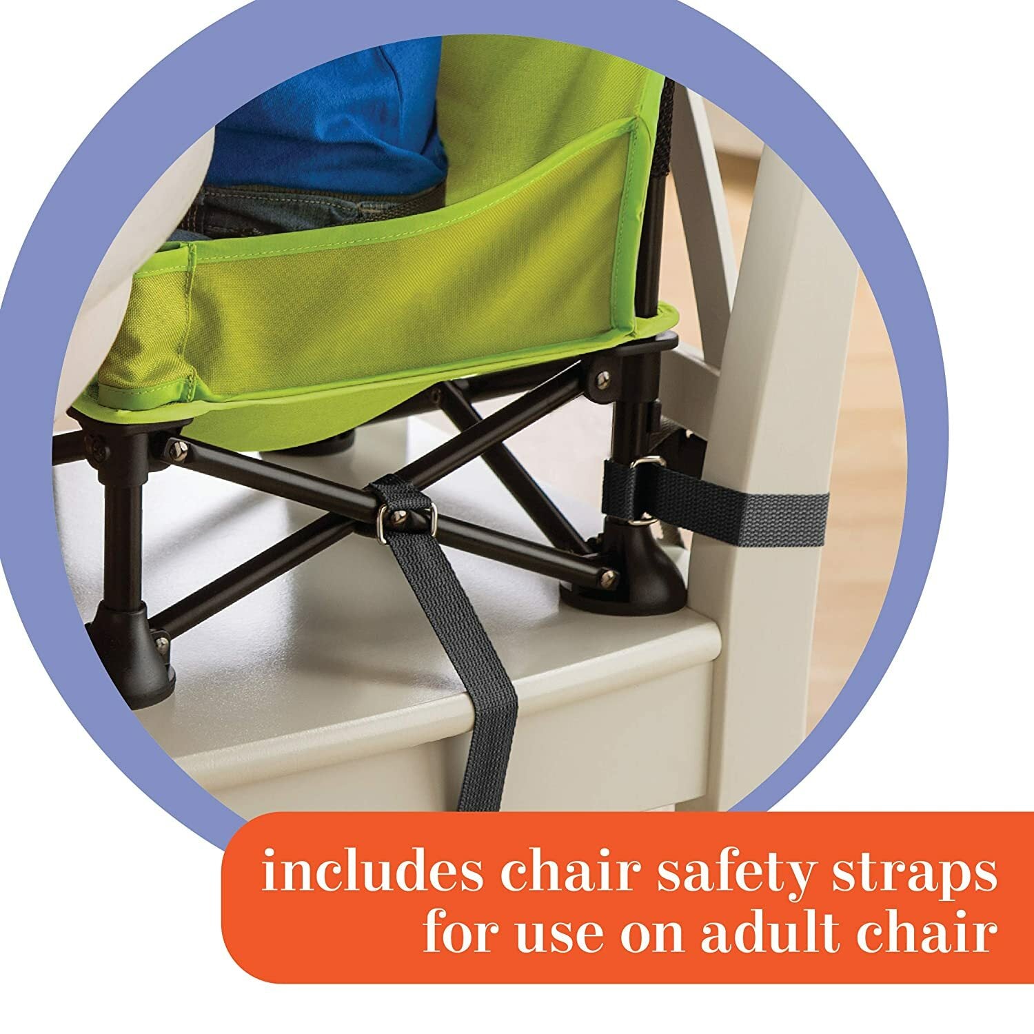 Summer Infant Pop and Sit Portable Booster Lightweight Green Removable Tray