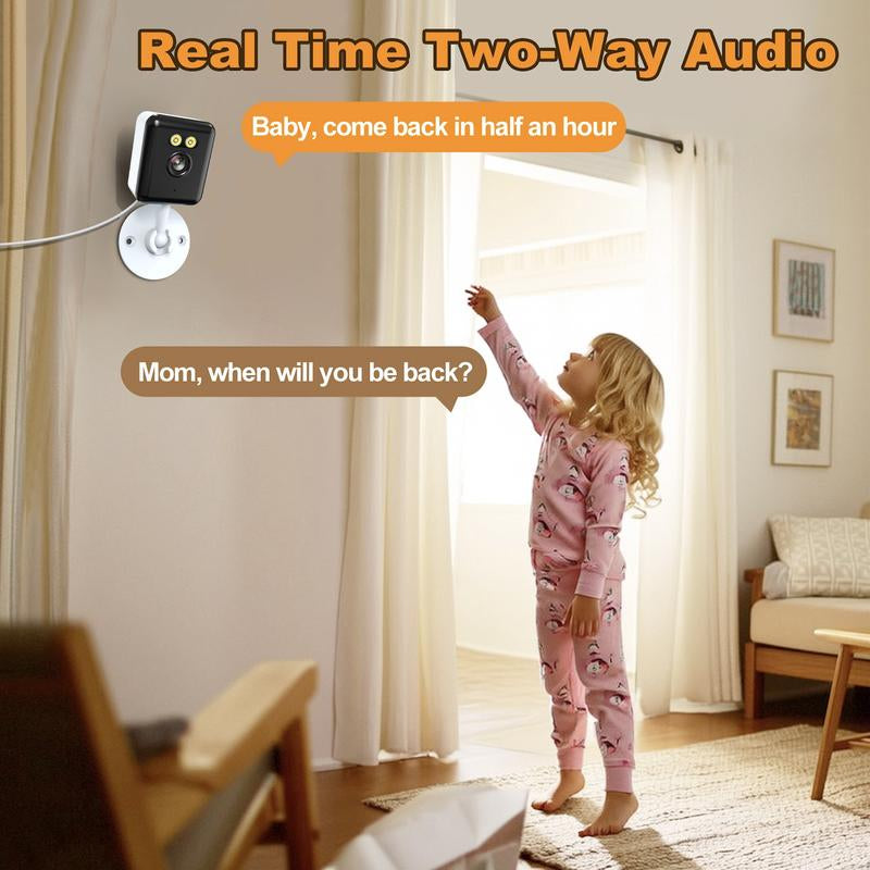2-Pack 1080P Indoor Wifi Security Camera | Baby/Pet Monitor with Auto Tracking, Color Night Vision, 2-Way Audio & US Local Cloud