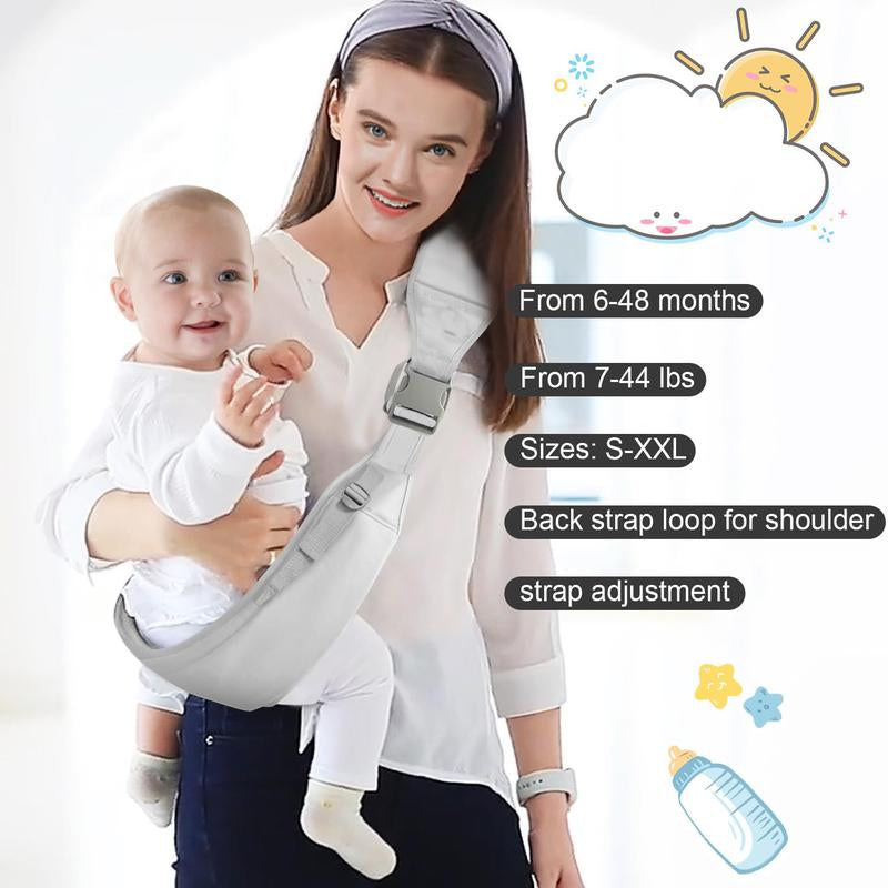 Suitable for 1-3 Years Old Breathable Soft Baby Carrier Suitable for Newborn to Toddler Adjustable Single Shoulder Labor-Saving Baby Carrier Toddler Carrier Hipsling