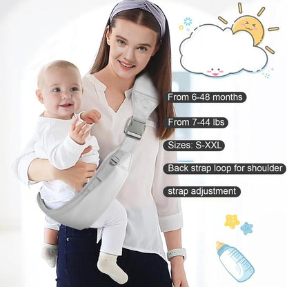 Suitable for 1-3 Years Old Breathable Soft Baby Carrier Suitable for Newborn to Toddler Adjustable Single Shoulder Labor-Saving Baby Carrier Toddler Carrier Hipsling