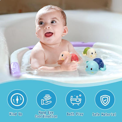 Bath Toys for Toddlers 1-3, Animal Floating Wind up Bathtub for Kids, Preschool Toddler New Born Infant Water Pool Toys