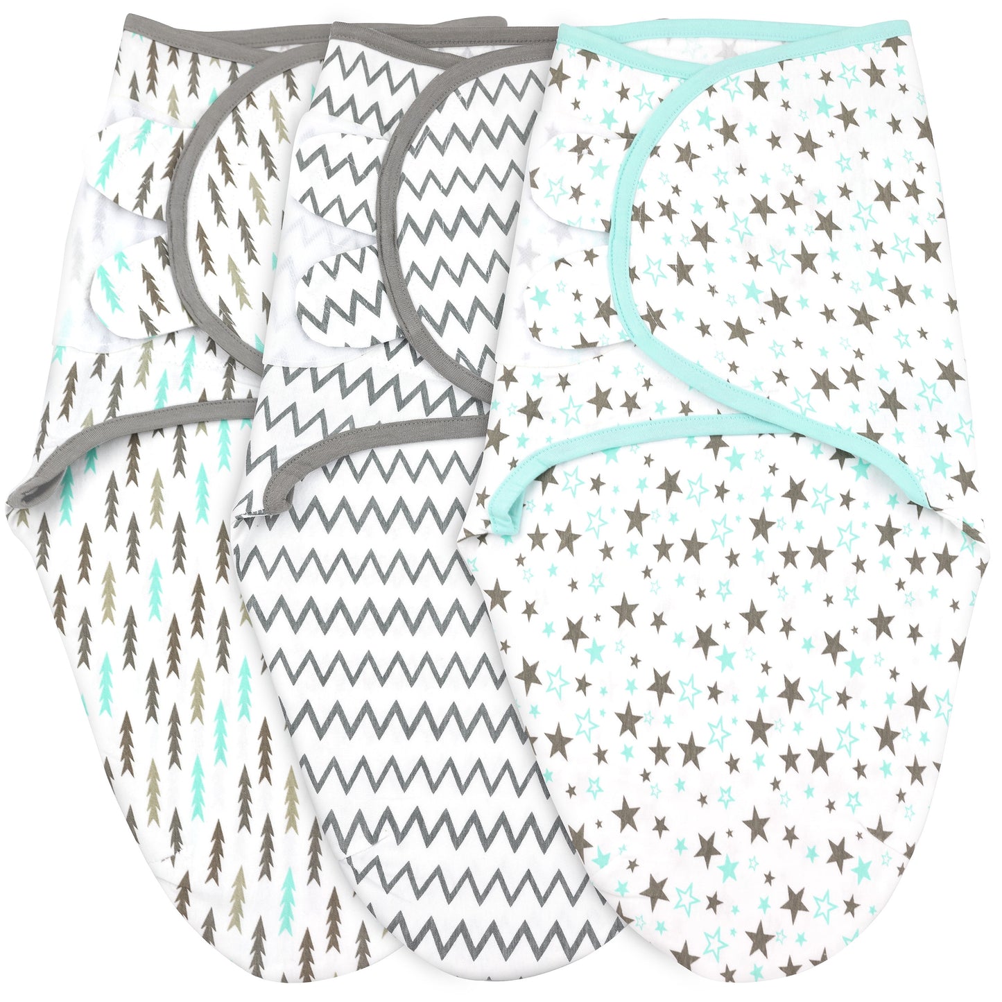 Swaddles for Newborns – 3-Pack Infant Swaddles 3-6 Months – Adjustable Swaddle Sleep Sack – Soft Organic Cotton Baby Wrap for Safe & Cozy Sleep