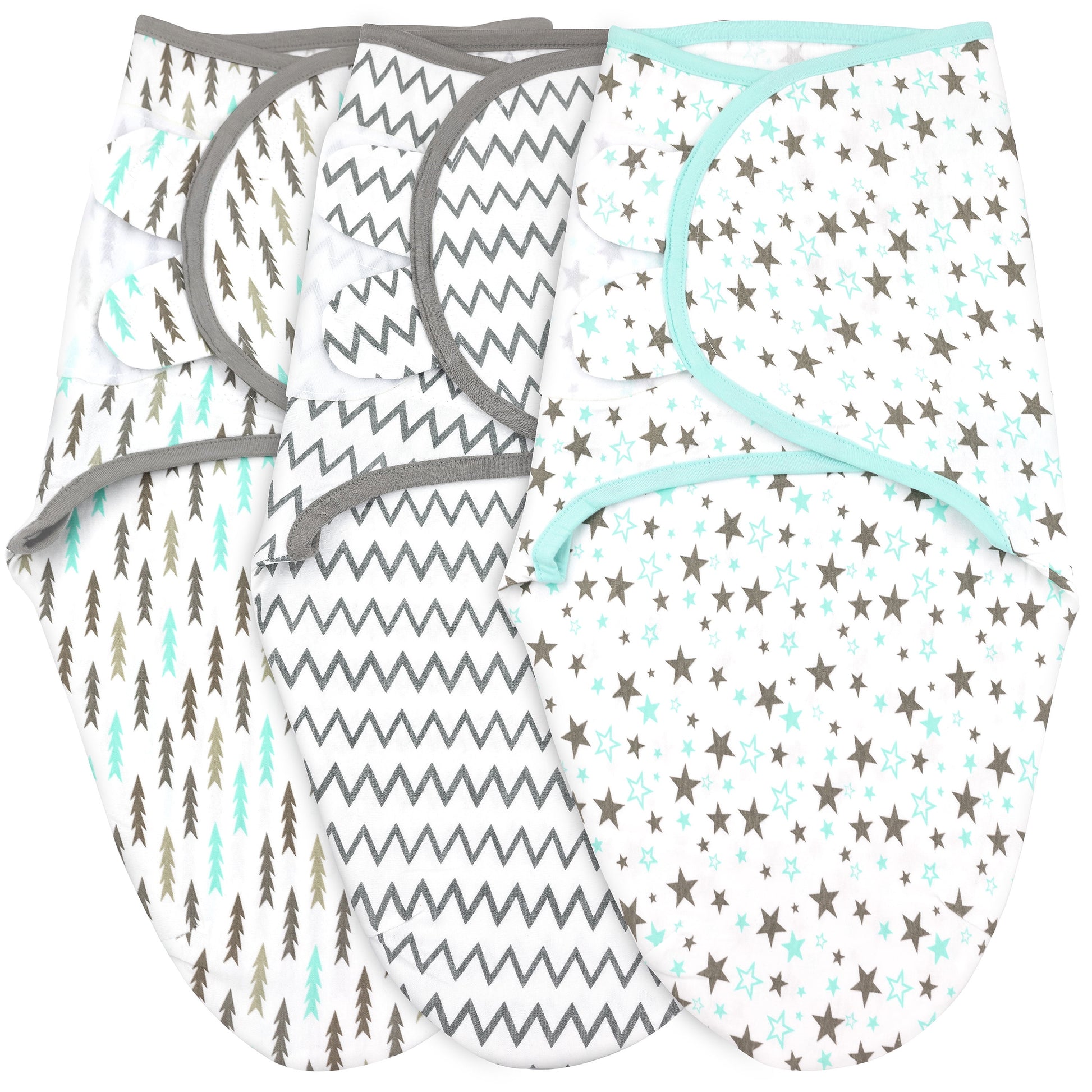 Swaddles for Newborns – 3-Pack Infant Swaddles 3-6 Months – Adjustable Swaddle Sleep Sack – Soft Organic Cotton Baby Wrap for Safe & Cozy Sleep