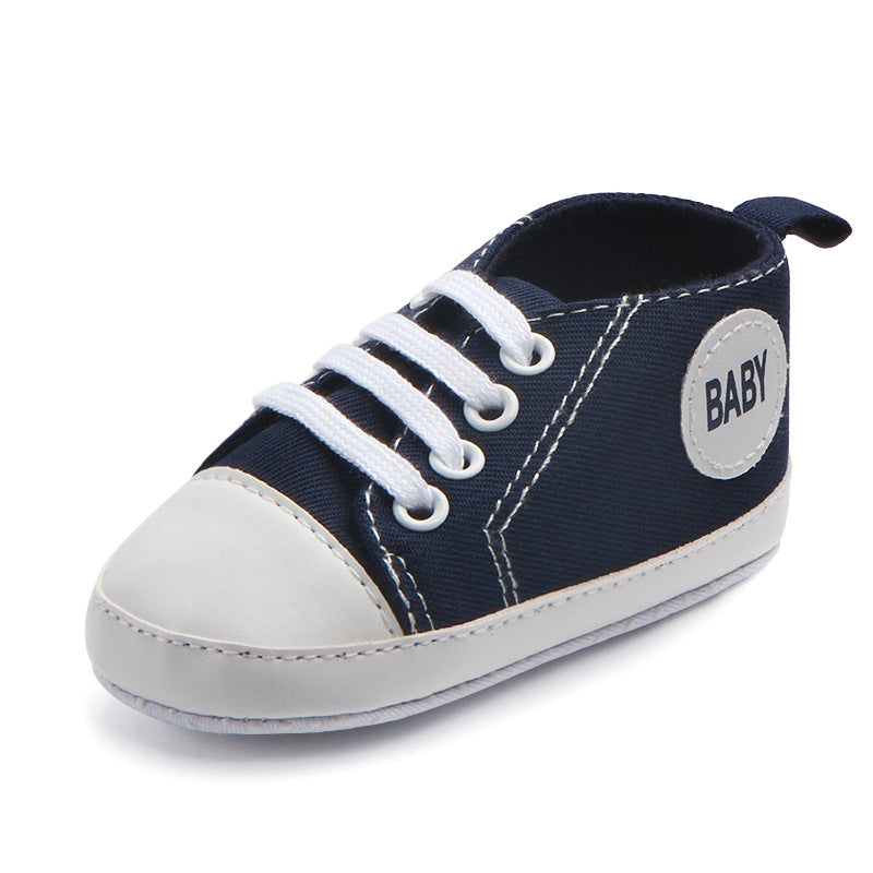 Canvas Classic Sports Sneakers Baby Boys Girls First Walkers Shoes Infant Toddler Soft Sole Anti-Slip Baby Shoes