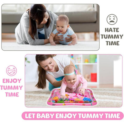ZMLM Baby Tummy Time Water Mat for Babies: Baby Toys Gifts for Newborn Infant 3 6 9 12 Month Boy Girl Inflatable Activity Playmat Sensory Mat Toddler Belly Time Pat Indoor Summer Gifts (Pink)
