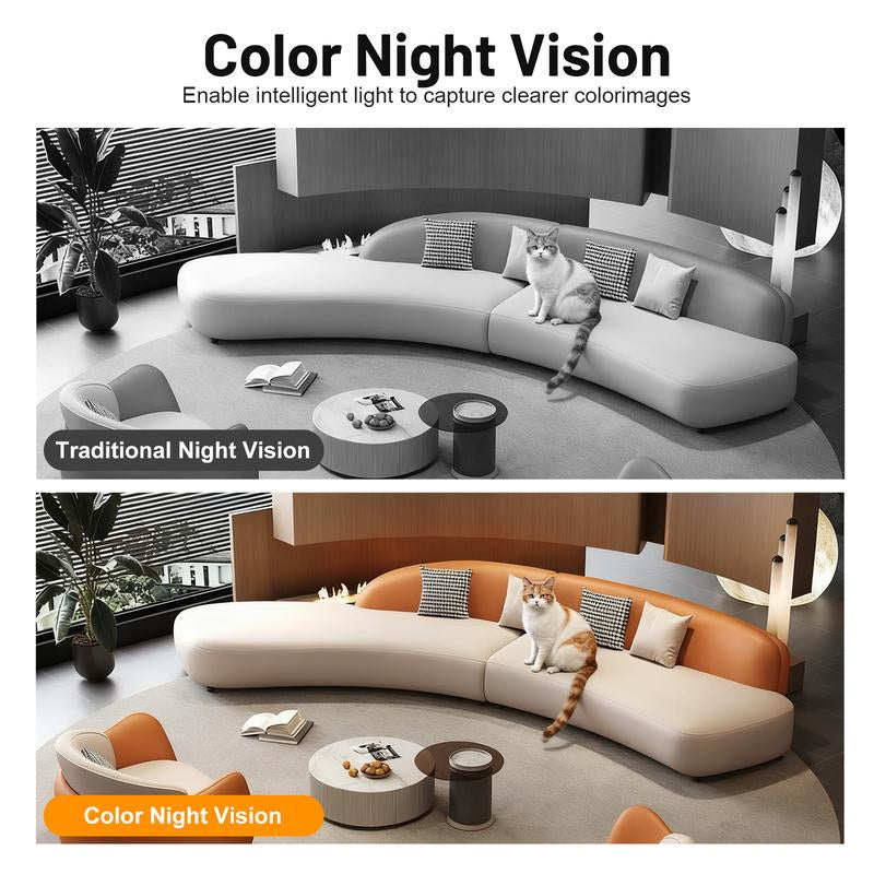 2-Pack 1080P Indoor Wifi Security Camera | Baby/Pet Monitor with Auto Tracking, Color Night Vision, 2-Way Audio & US Local Cloud