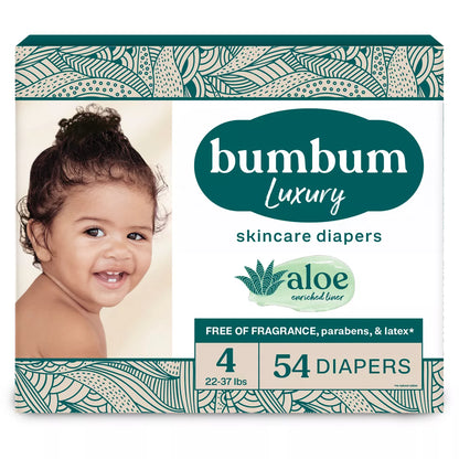 Bumbum Luxury Fragrance-Free Disposable Diapers - (Select Size and Count)