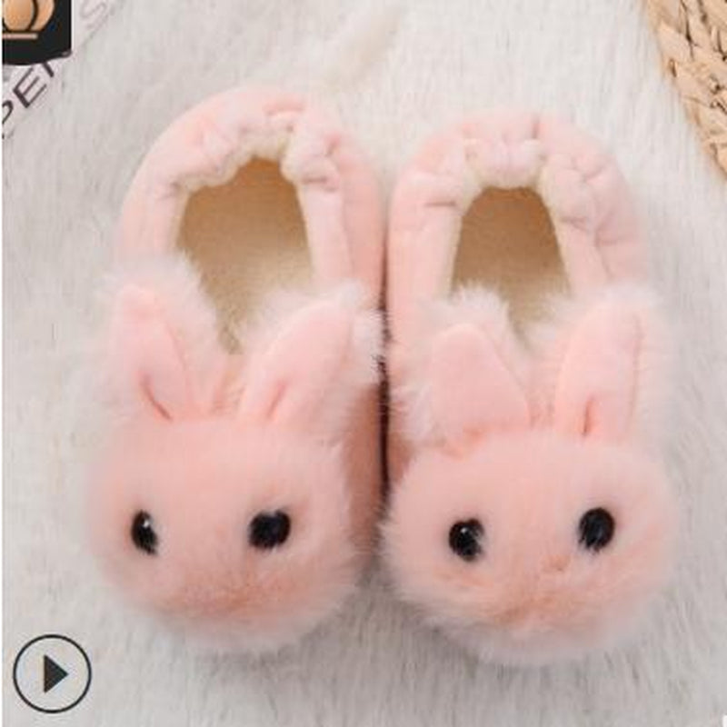 Toddler Baby Warm Shoes, Unisex First Walkers Winter Warm Anti-Slip Soft Solid Color Shoes