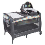 Lil Snooze Deluxe II Nursery Center Playard with Changer and Bassinet, Funfetti Grey