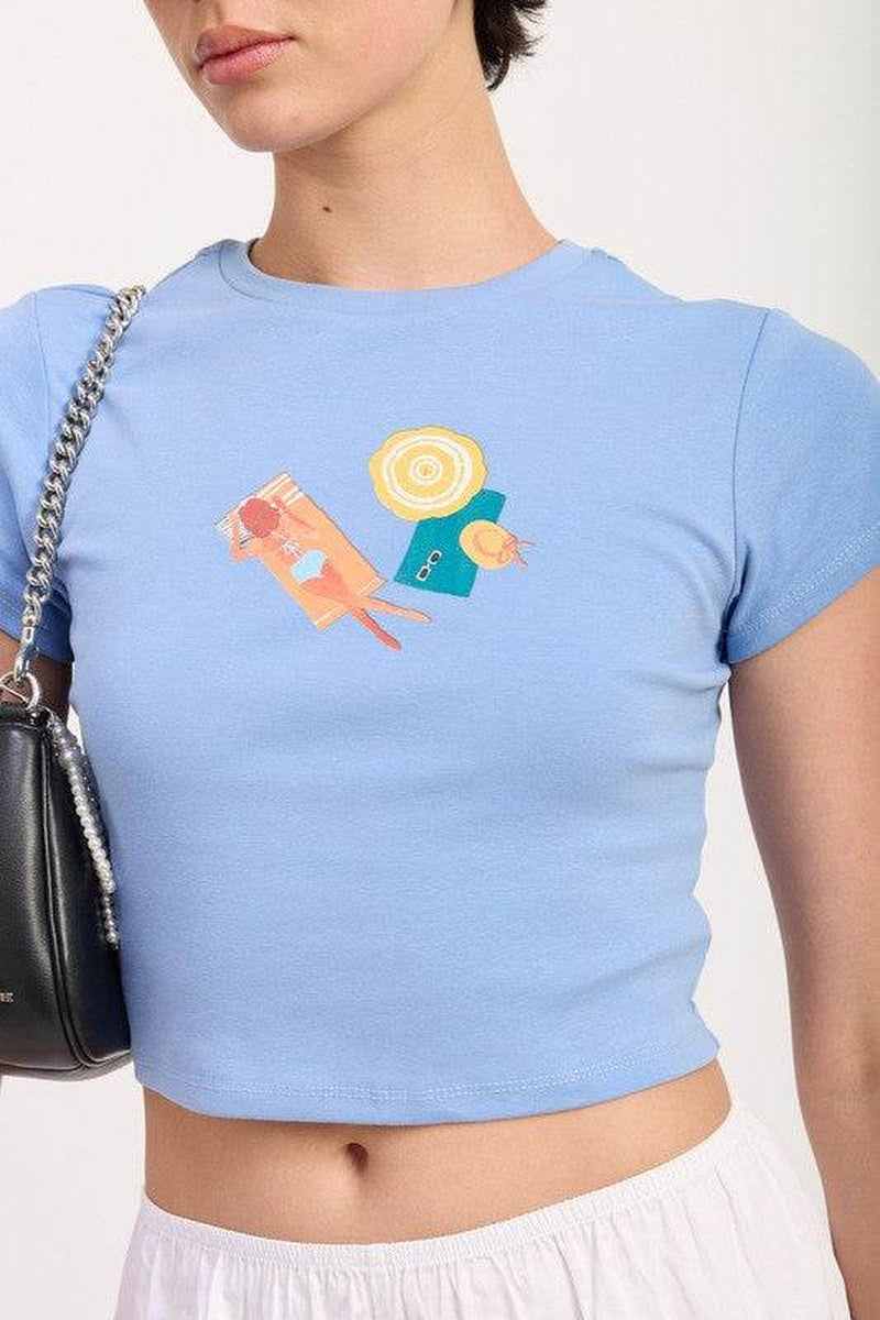 EMBROIDERED GRAPHIC BABY TEE