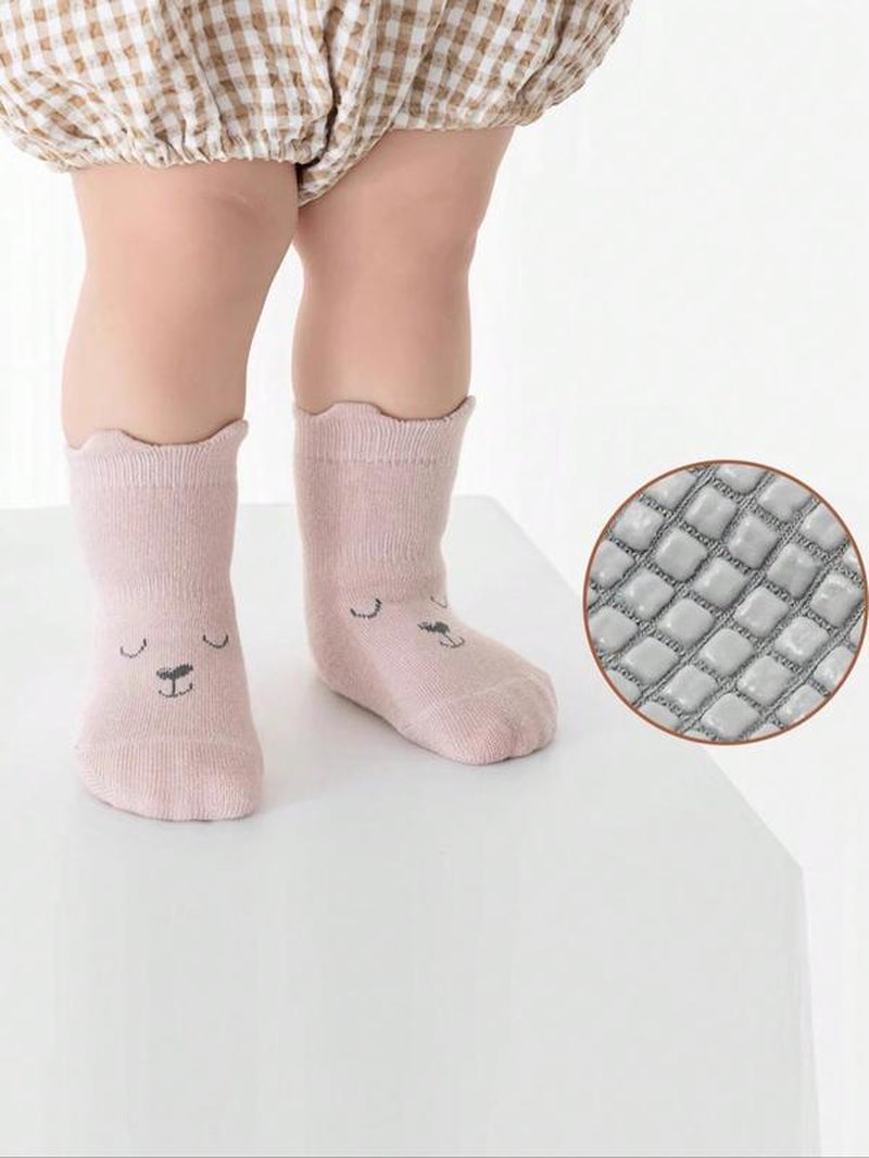 5 Pairs Cute Cartoon Baby Floor Socks, Soft Sole Indoor Non-Slip Socks for Boys & Girls, Perfect for Daily Use, Cute Textured Socks