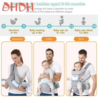 New Adjustable Ergonomic Baby Carrier Four Seasons Universal Baby Carrying Bag Waist Stool Strap Portable & Multifunctional