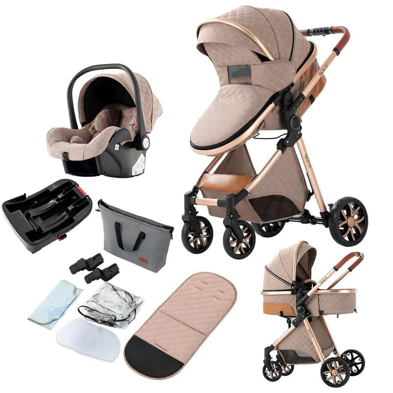 [Weekly Picks] Baby Stroller, Deals for You Days, 4-In-1 Portable & Foldable Toddler Stroller with Sunshade, High Quality & Lightweight Travel Stroller for Babies Outdoor Fun, Adjustable Stroller and Accessories Combo Set, One-Click Folding.]