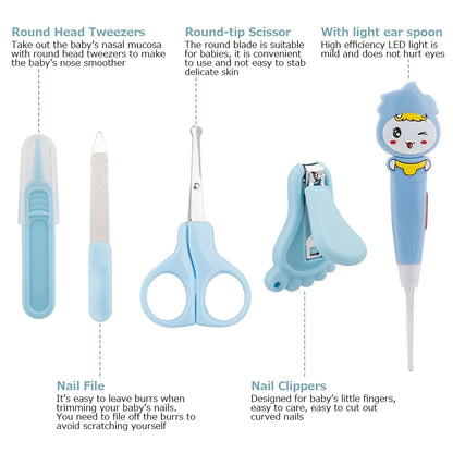 Baby Healthcare Nursery Care Kit Toddler Nail Clippers Medicine Dispenser Infant Comb Brush Baby Registry Gift