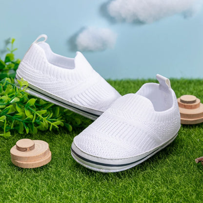 Baby Girls Boys Shoes Infant Casual Sneakers Newborn Soft Sole Slip on for First Walkers 3-18 Months