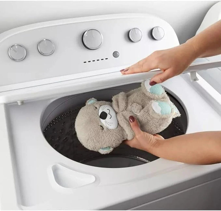 Sound Machine Soothe 'N Snuggle Otter Portable Plush Baby Toy with Sensory Details Music Lights & Rhythmic Breathing Motion