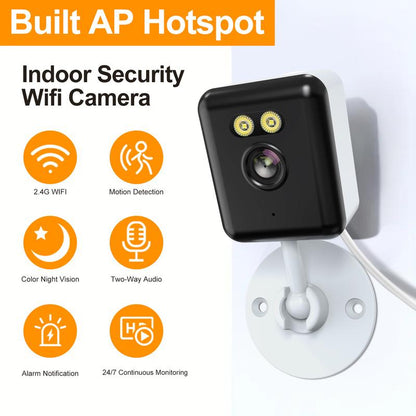 2-Pack 1080P Indoor Wifi Security Camera | Baby/Pet Monitor with Auto Tracking, Color Night Vision, 2-Way Audio & US Local Cloud