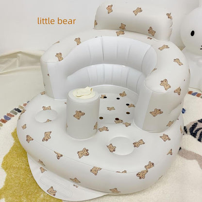 Cute Inflatable Baby Seat, Plant Pattern Inflatable Baby Sofa, Inflatable Baby Chair for Babies