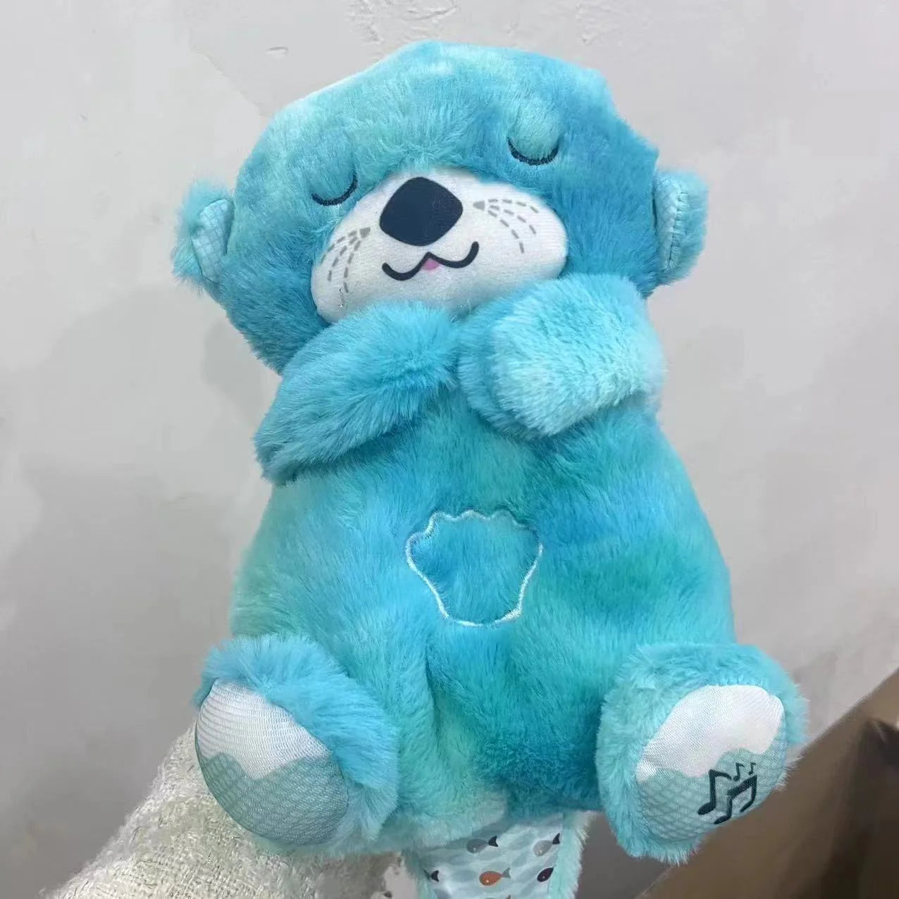 Sound Machine Soothe 'N Snuggle Otter Portable Plush Baby Toy with Sensory Details Music Lights & Rhythmic Breathing Motion