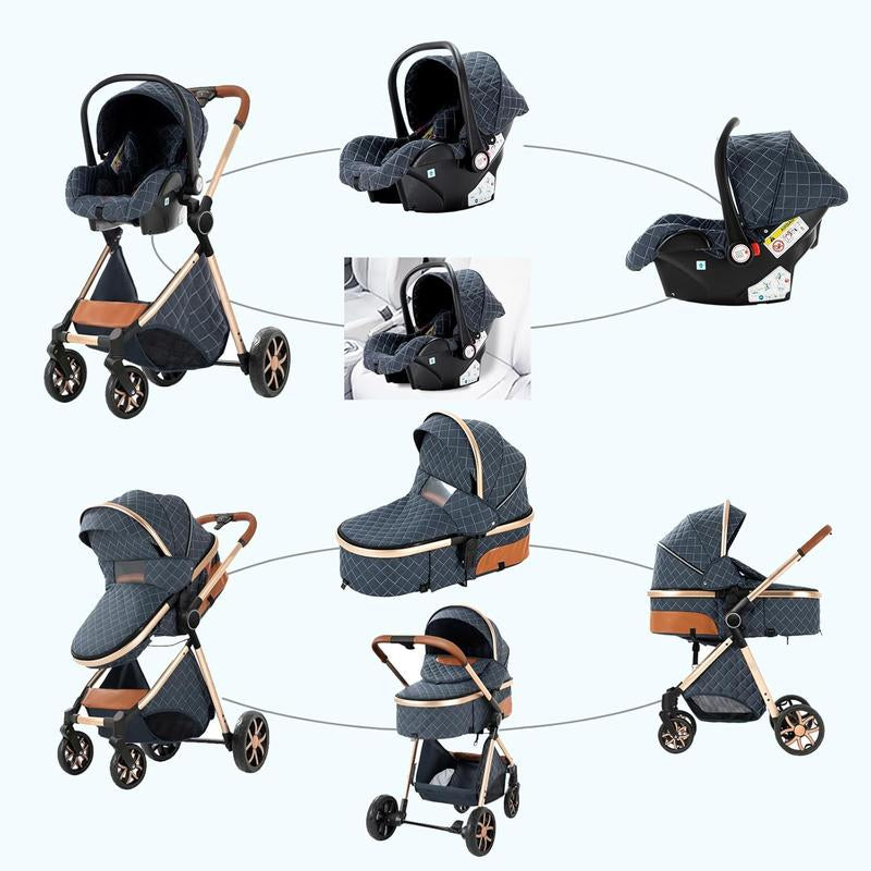 [Weekly Picks] Baby Stroller, Deals for You Days, 4-In-1 Portable & Foldable Toddler Stroller with Sunshade, High Quality & Lightweight Travel Stroller for Babies Outdoor Fun, Adjustable Stroller and Accessories Combo Set, One-Click Folding.]