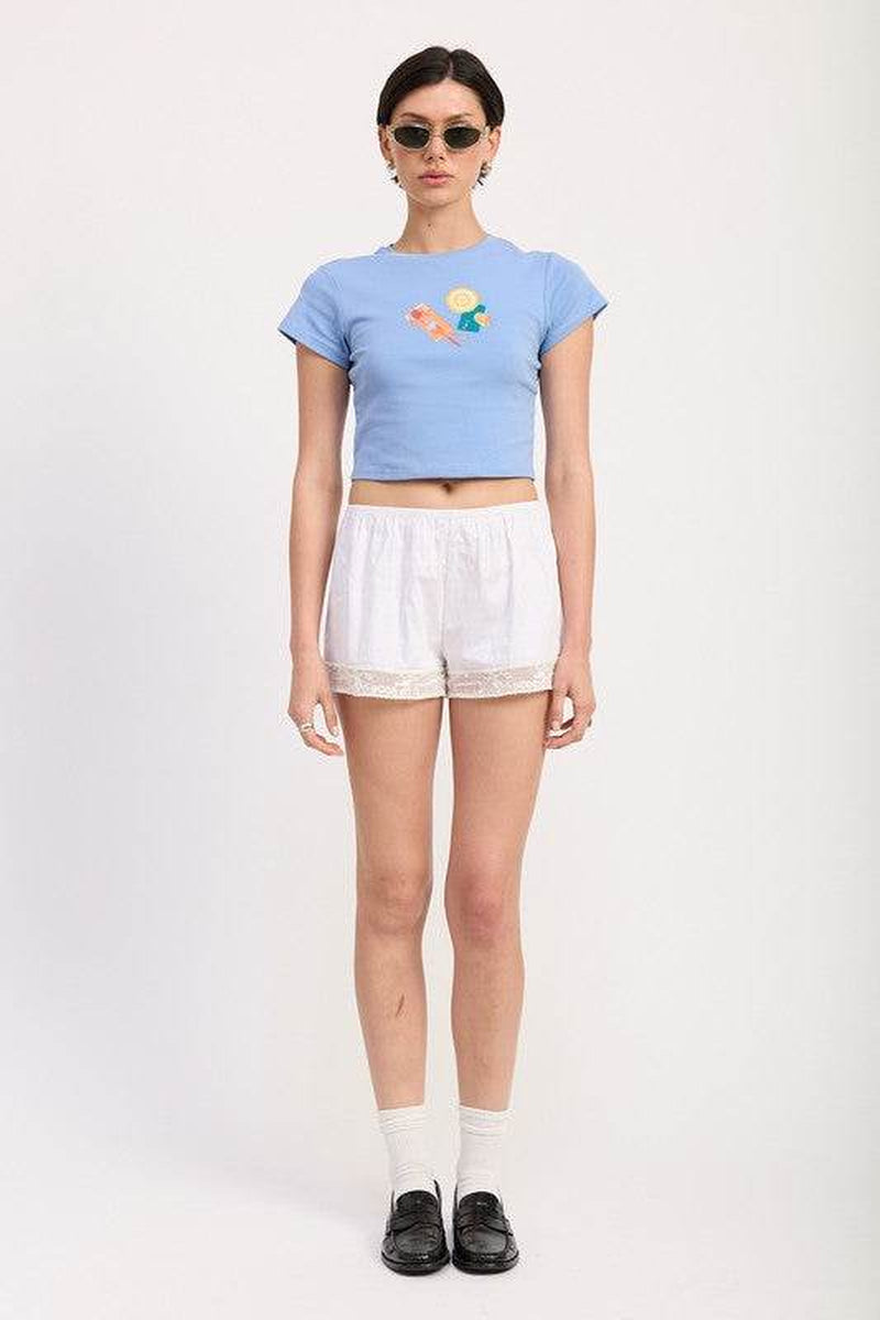 EMBROIDERED GRAPHIC BABY TEE